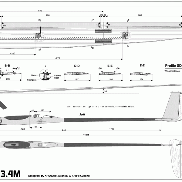 Avatar-ET 3.4M (F5J) - flaps (LOTKI I KLAPY!) (#0092)